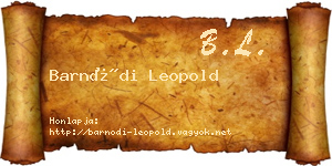 Barnódi Leopold névjegykártya